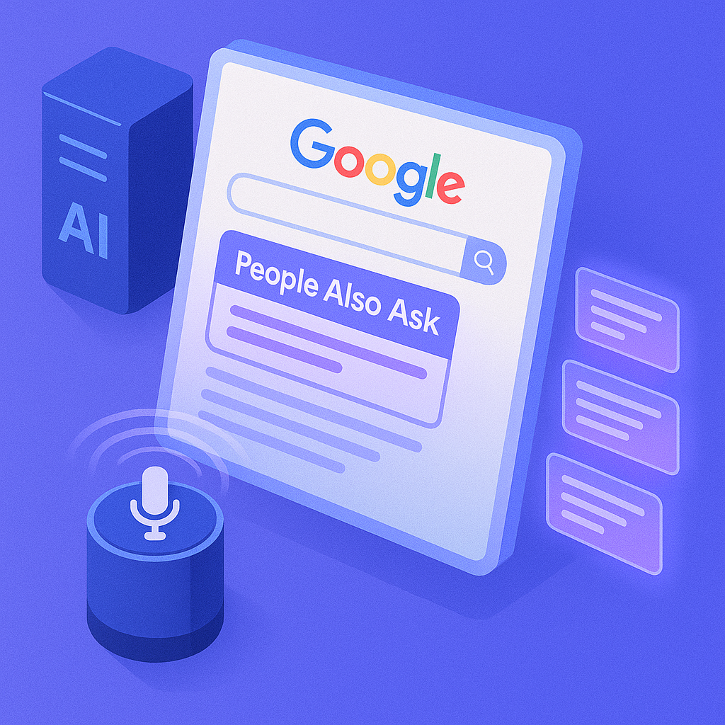 تصویر ایزومتریک آینده People Also Ask (PAA) در سئو