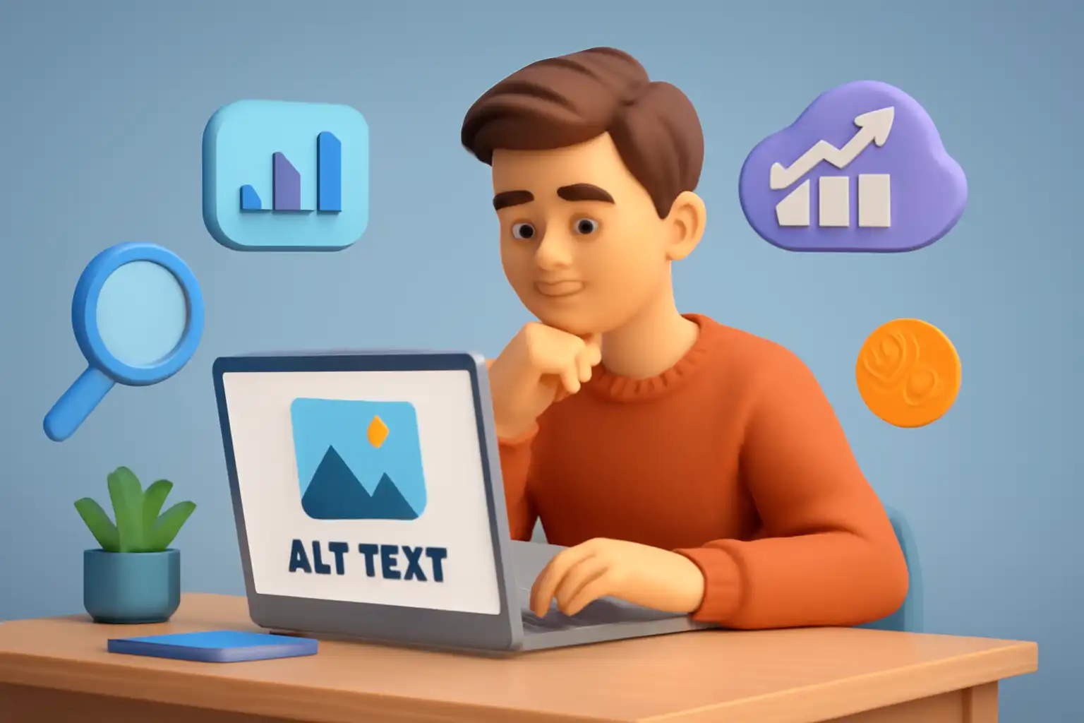 پسری در حال محتوا گذاستن در سایت