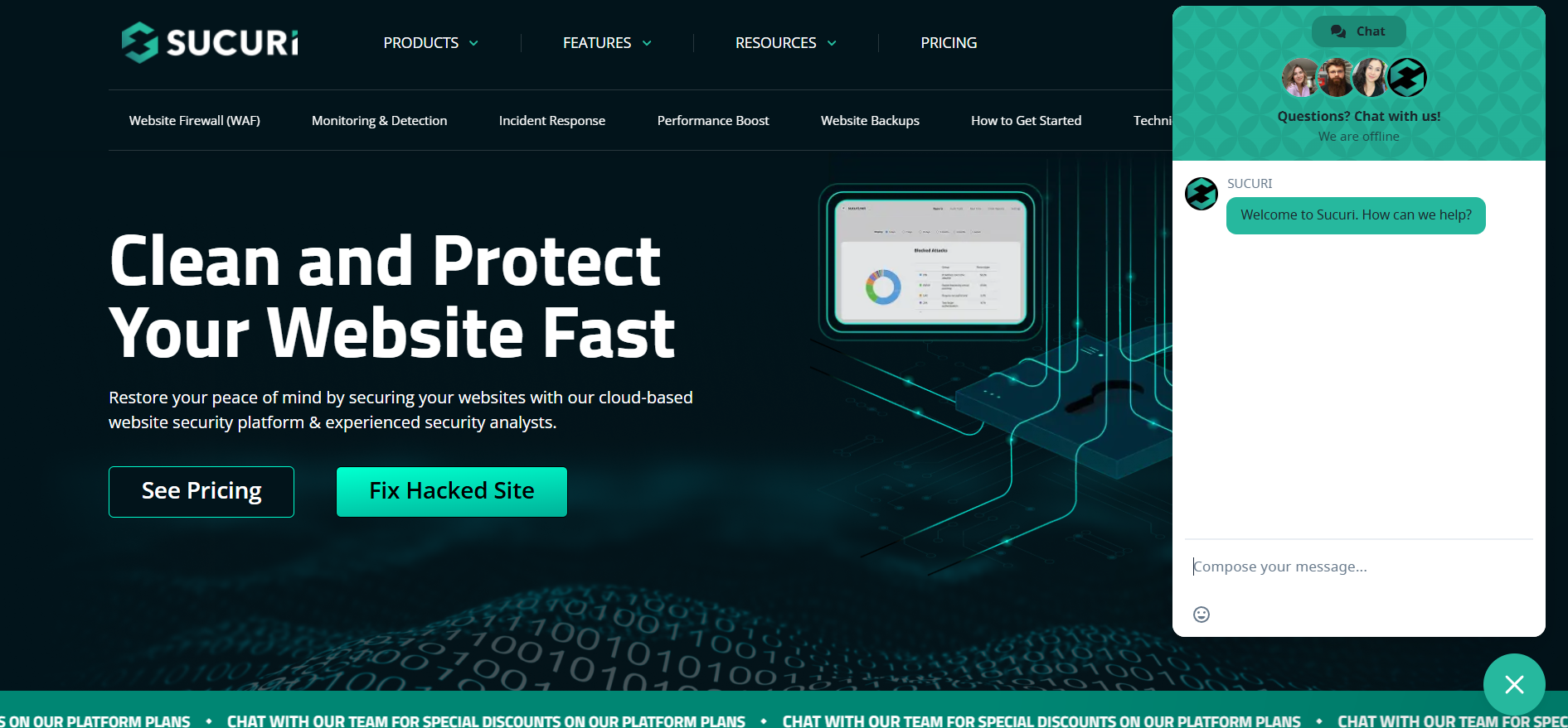 اسکرین شات Sucuri Security