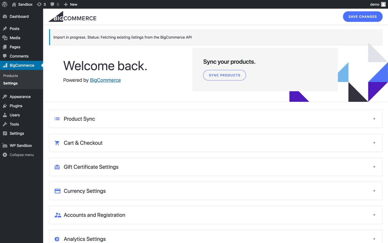 تصویر افزونه BigCommerce for WordPress، مناسب فروشگاههای بزرگ و مقیاسپذیر با محصولات و تراکنشهای زیاد