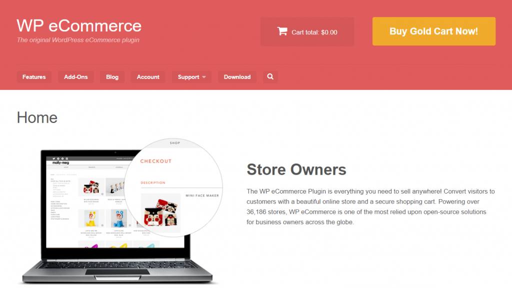 تصویر افزونه WP eCommerce برای وردپرس، پلاگین قدیمی و ساده برای مدیریت فروشگاههای آنلاین با محصولات فیزیکی و دیجیتال