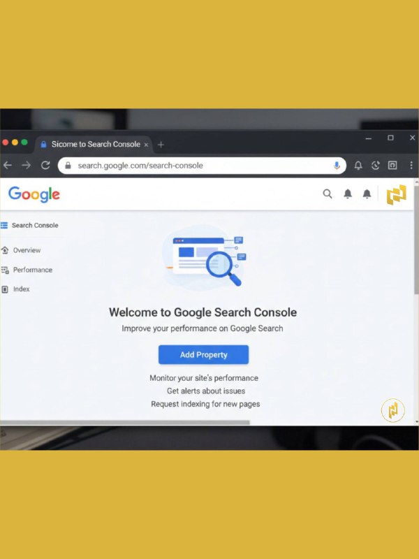 اسکرین شات ورود به سایت Google Search Console