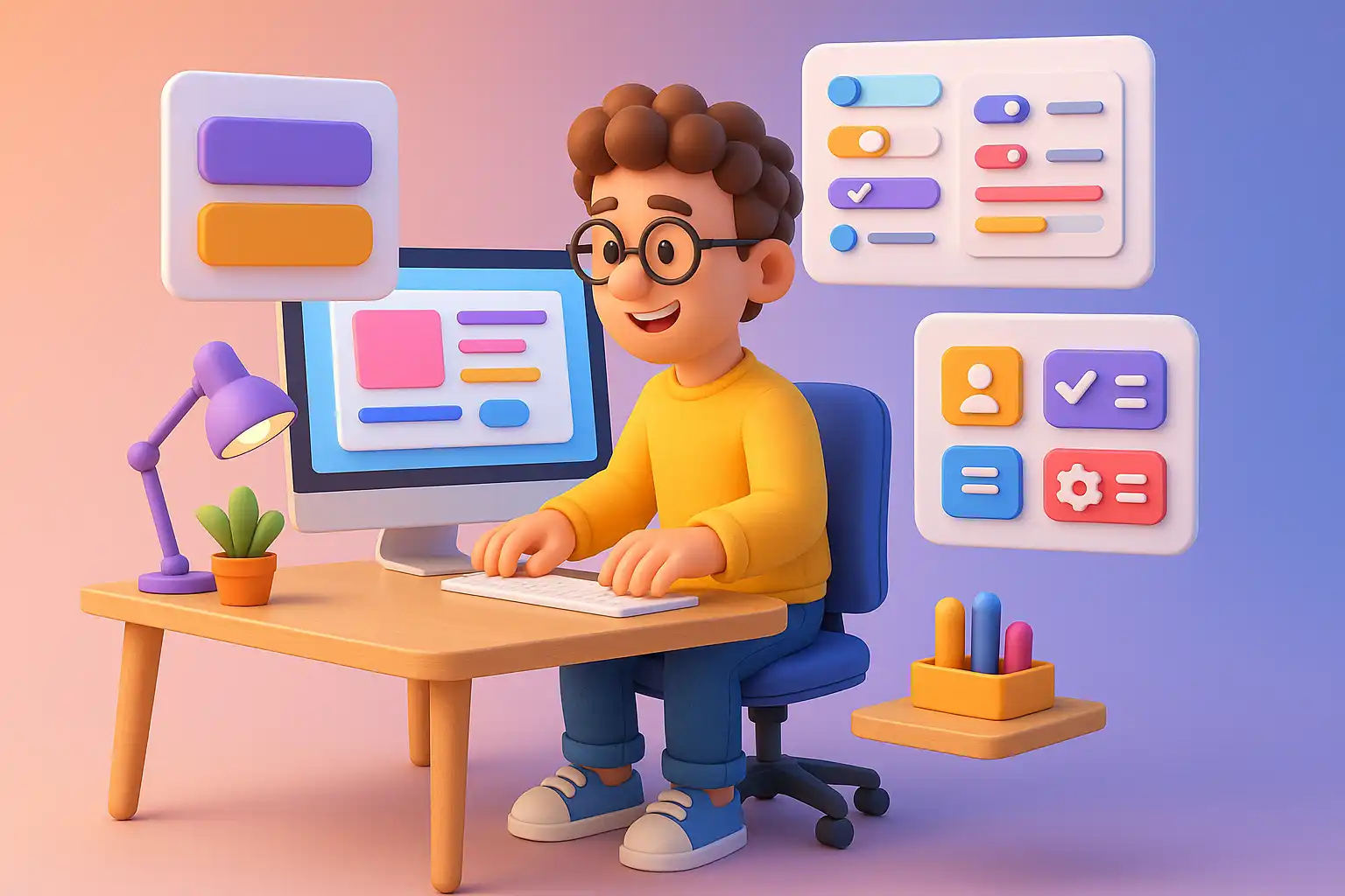 پسری در حال لذت بردن از رابط کاربری جالب سایت