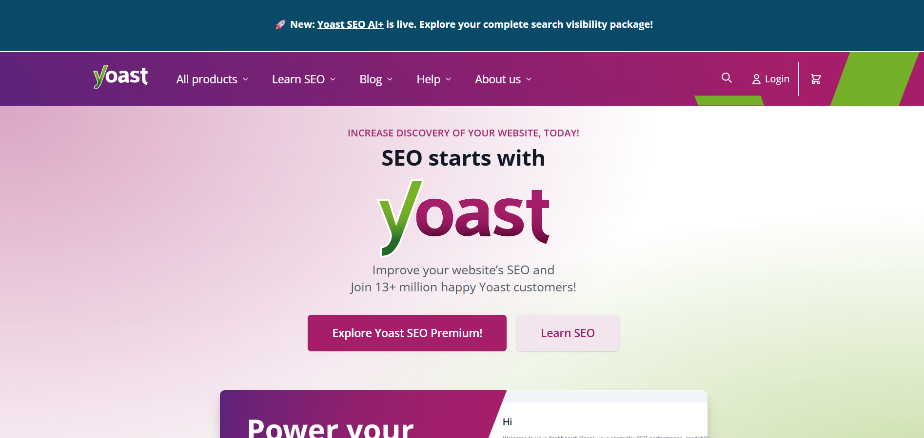 اسکرین شات از وب سایت Yoast SEO