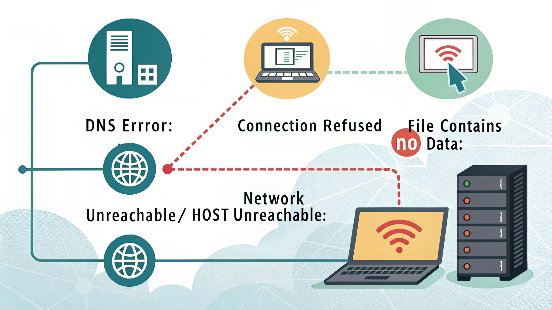 کدهای خطای اینترنت