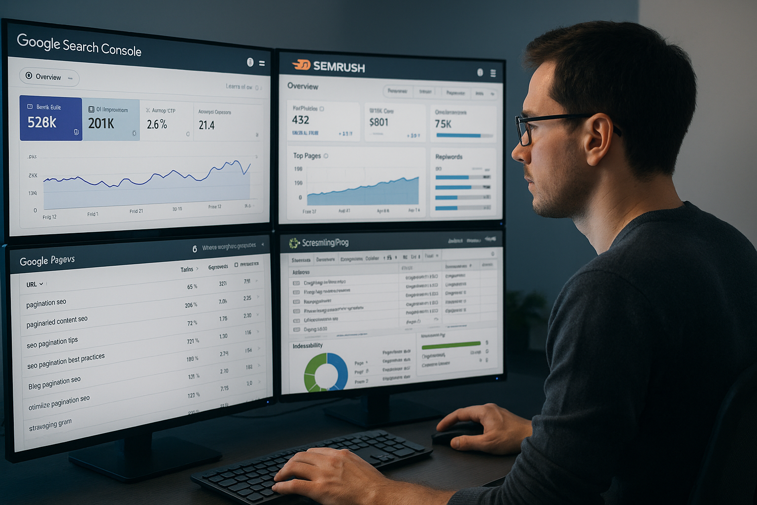 بررسی فنی صفحات Pagination با ابزارهای سئو مانند Google Search Console و Semrush.