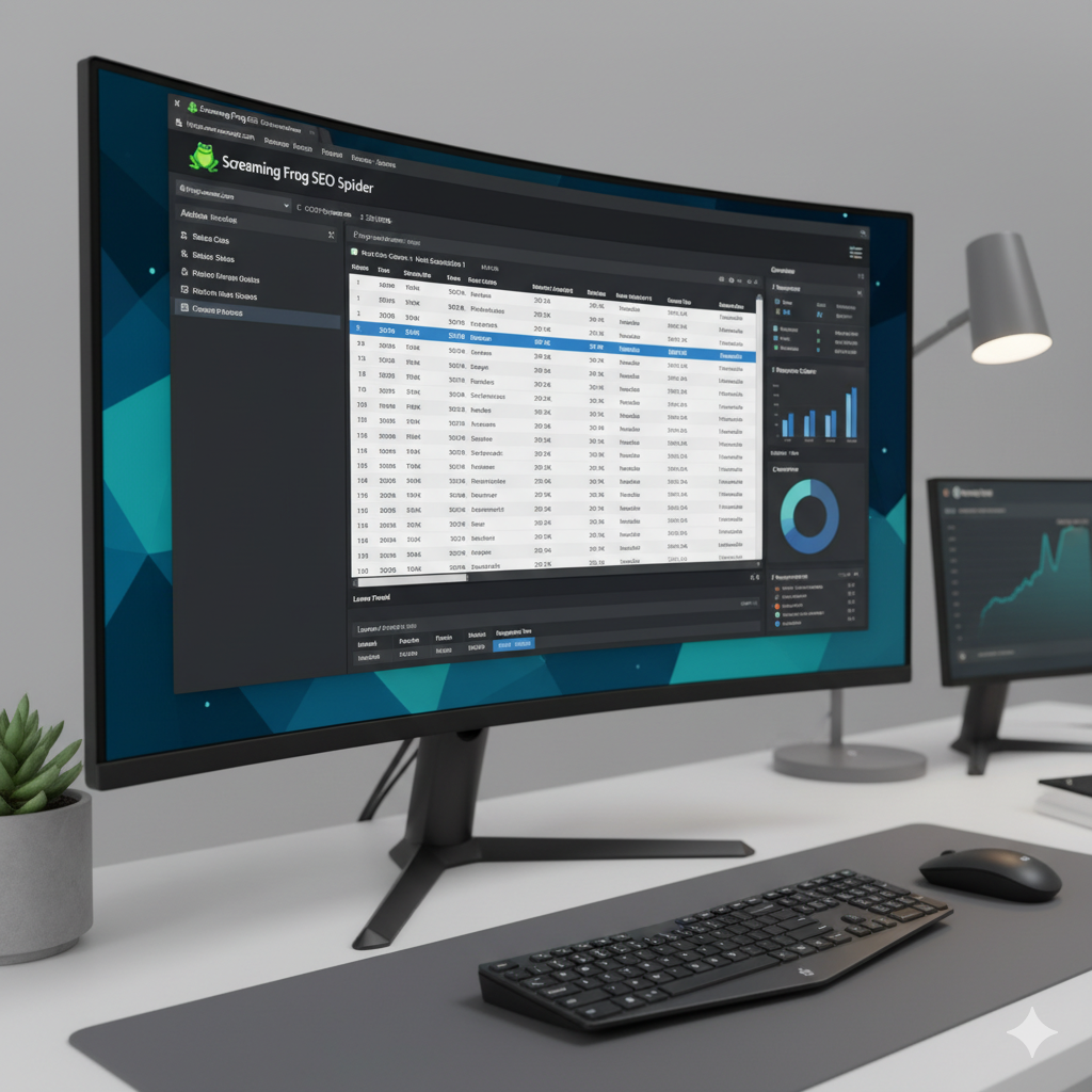 کاربرد اسکریمینگ فراگ؛ نمایی از رابط کاربری نرمافزار در حال نمایش یک گزارش Crawl عمیق سایت با کدهای وضعیت مختلف