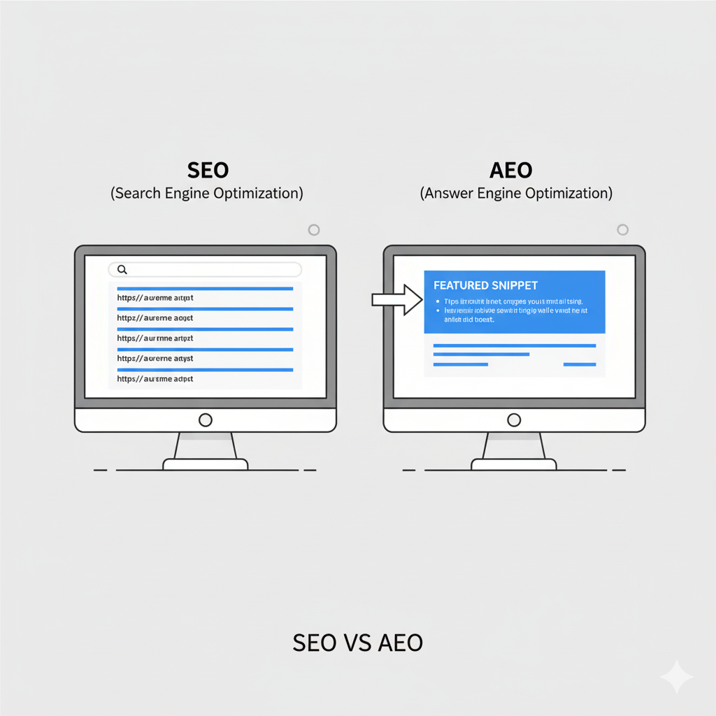 مقایسه AEO و SEO و تفاوتهای آنها در بهینهسازی سایت