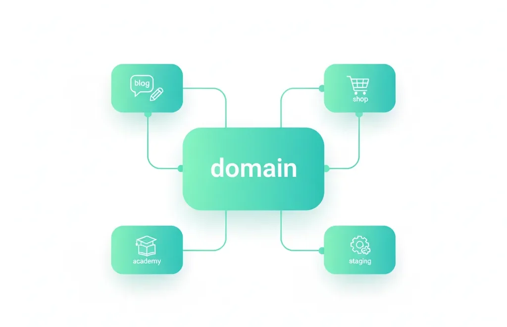 ساب دامین یک پیشوند قبل از دامنه اصلی