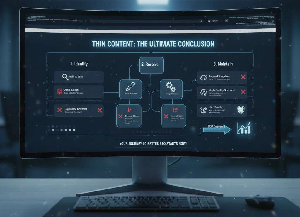 خلاصه نکات کلیدی و جمع‌بندی نهایی درباره شناسایی و رفع مشکل thin content در سئو