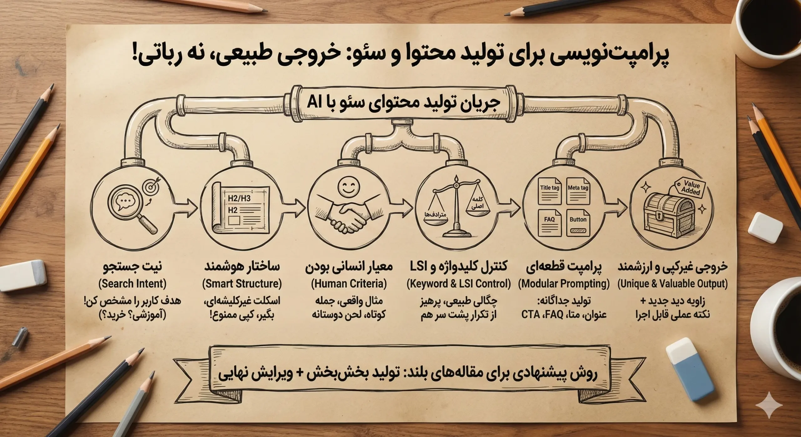 پرامپت نویسی برای تولید محتوا و سئو