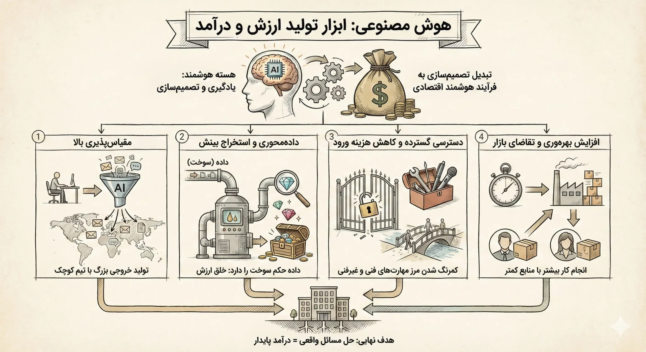 هوش مصنوعی چیست و چرا به ابزار درآمد تبدیل شده است؟