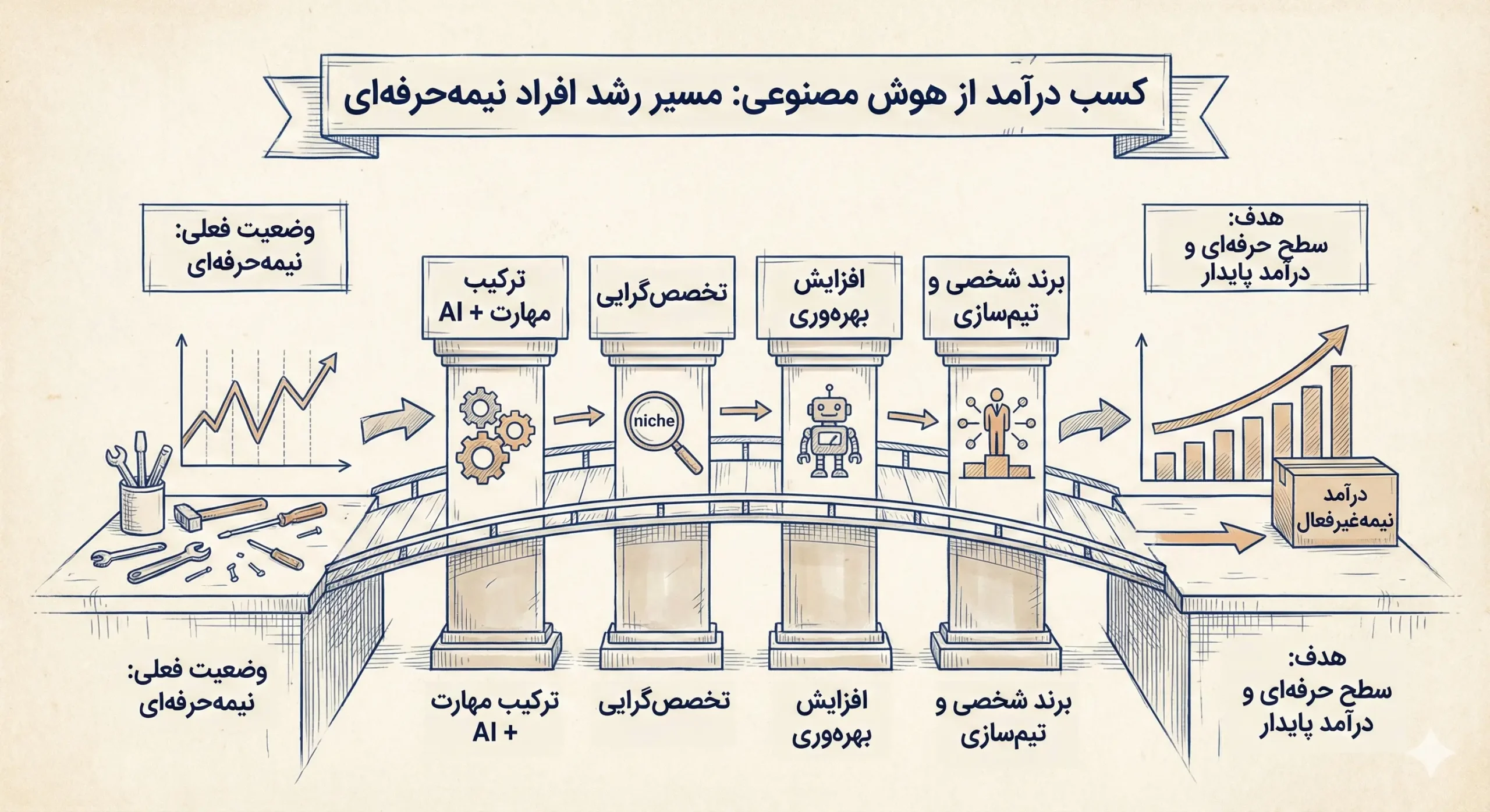 کسب درآمد از هوش مصنوعی برای افراد نیمهحرفهای