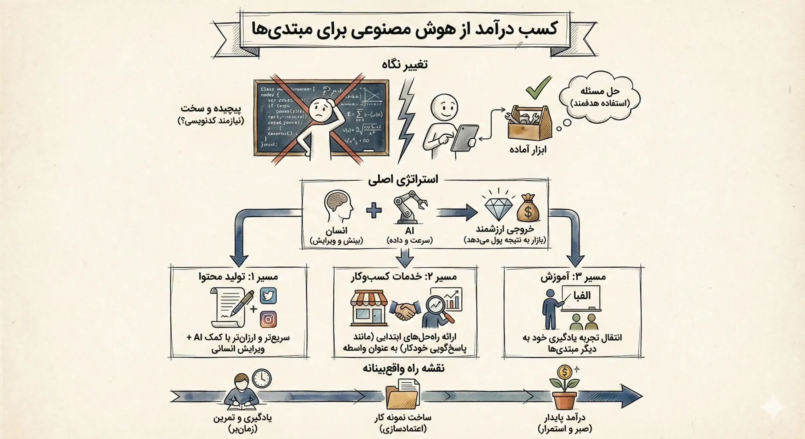 کسب درآمد از هوش مصنوعی برای افراد مبتدی